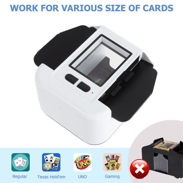 Automatic Card Shuffler for 1-2 Decks White Carousel 6