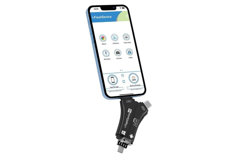 4-in-1 USB SD Card Reader Memory Card Adapter for iPhone Android Carousel 1