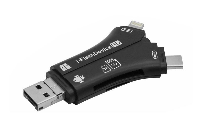 4-in-1 USB SD Card Reader Memory Card Adapter for iPhone Android Carousel 2