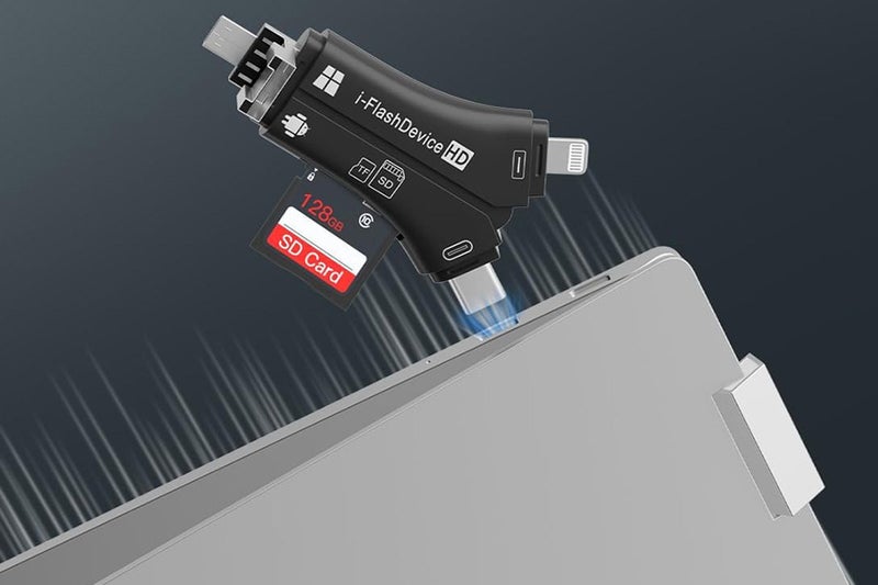 4-in-1 USB SD Card Reader Memory Card Adapter for iPhone Android Carousel 10