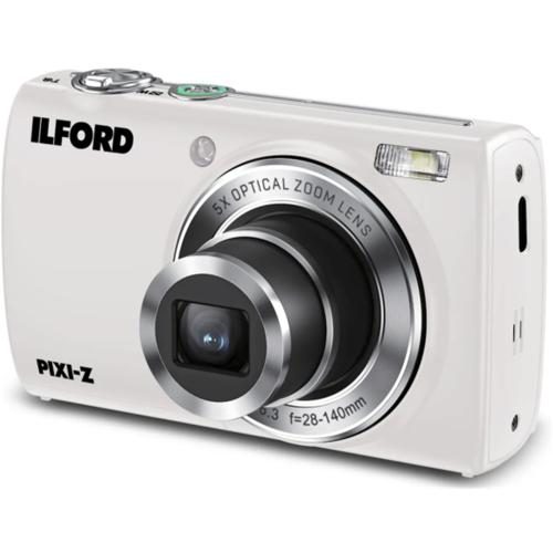 ILFORD PIXI-Z 5X Optical Zoom Digital Camera - White 5K ULTRA HD Video, 16 Carousel 1