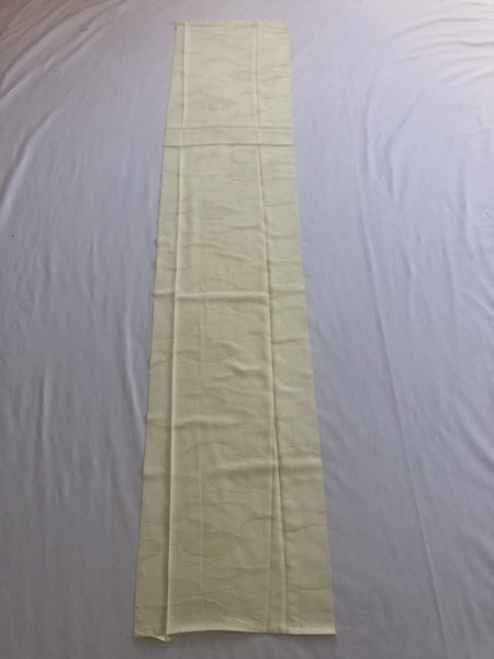 Vintage Yellow Cloud Silk Japanese Fabric Piece Kimono Panel Carousel 1