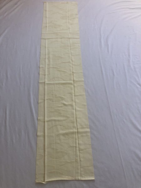 Vintage Yellow Cloud Silk Japanese Fabric Piece Kimono Panel Carousel 8