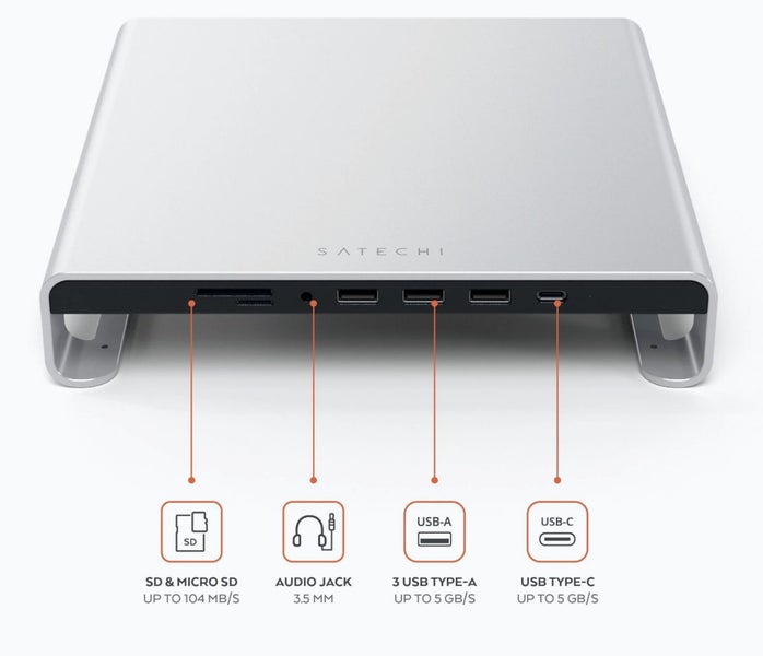 I Mac 27 & SATECHI USB-C Aluminium Monitor Stand Hub Carousel 3