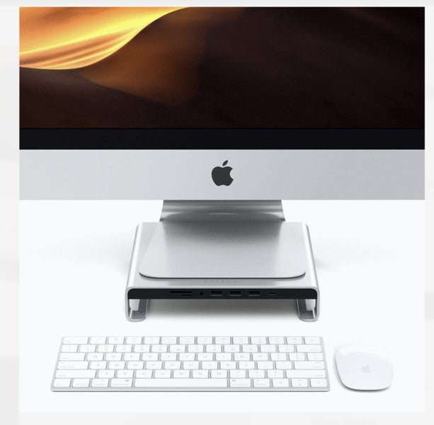 I Mac 27 & SATECHI USB-C Aluminium Monitor Stand Hub Carousel 1