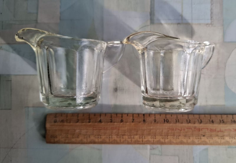 Crown Crystal - Little glass jugs with solid deco handles x 362995661973506112