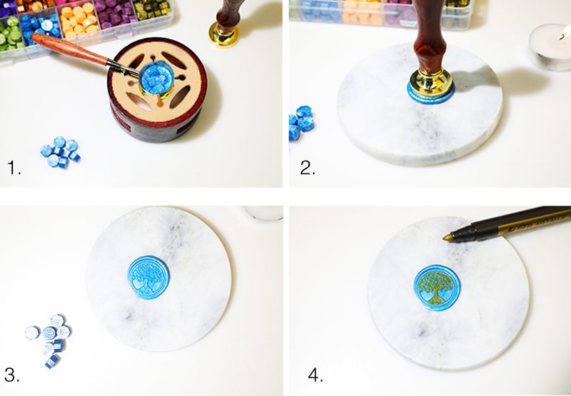 Wax Seal Stamp Set (24 colours) with Envelopes Carousel 2