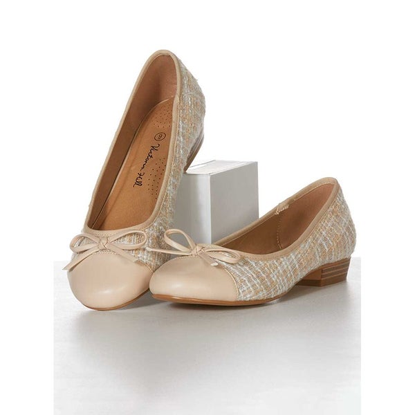 Super Arch Support - Boucle Ballet Shoe - Size 6 - Beige Carousel 1
