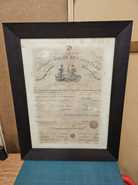 1862 Dispensation by order of The High Court Of The Ancient Forresters. Carousel 1