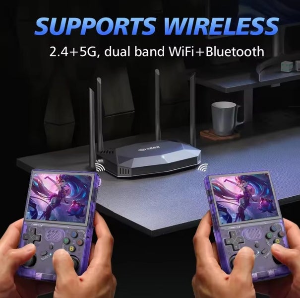 BOYHOM R36XX Retro Handheld Game Console With WIFI, White **NZ STOCK**64748165852161114