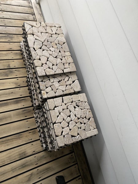 Stone Decking Tiles x 52 tiles clip together or can grout Carousel 2