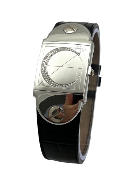 CORUM "PROTOTYPE" Flip Top Steel 50mm x 25mm Mens Wristwatch Ref 39.340.20 MINT Carousel 1