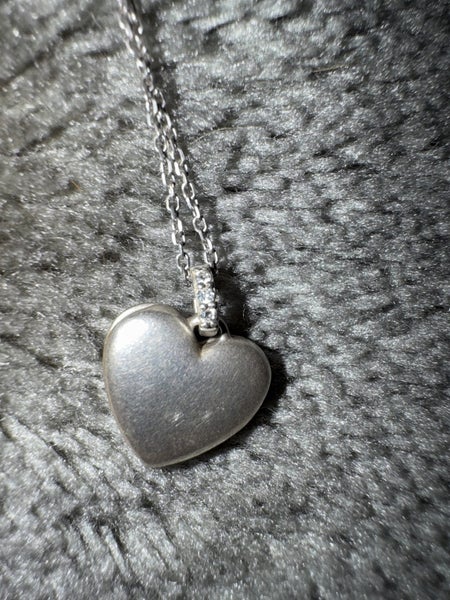 Micheal Hill diamond heart locket necklace Carousel 1