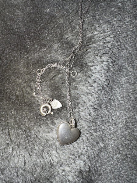 Micheal Hill diamond heart locket necklace Carousel 2