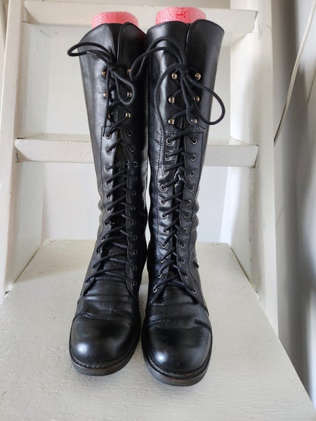 MI PIACI genuine leather kneehigh zipper boots size 40 width adjustment (A4) Carousel 2