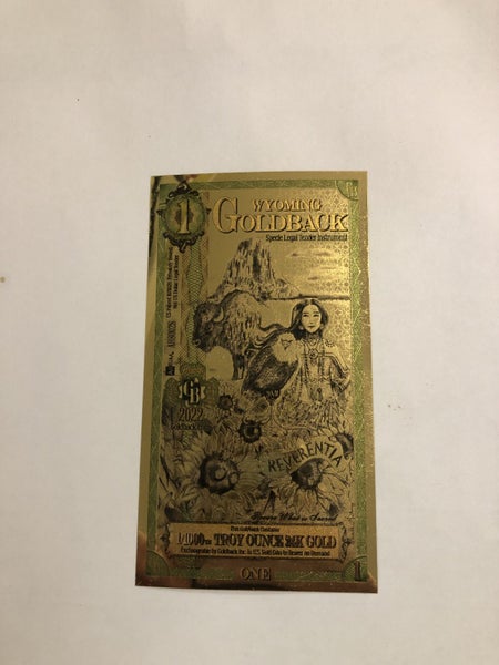 2022 Wyoming One Goldback Carousel 1