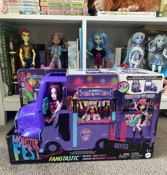 Monster High 'Fangtastic Rockin' Food Truck' playset w Drac doll! Carousel 1