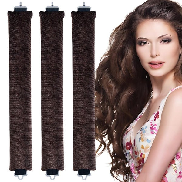 3PCS Curling Rod Headband Soft Hair Curlers with Scarf No Heat Hair Carousel 1