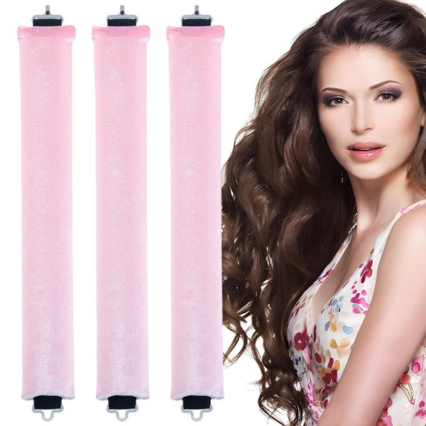 3PCS Curling Rod Headband Soft Hair Curlers with Scarf No Heat Hair Carousel 2
