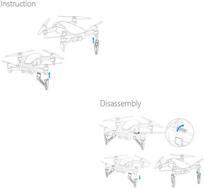 PGYTECH Landing Gear Extensions for DJI Mavic Air, Black (P-UN-006) Carousel 9