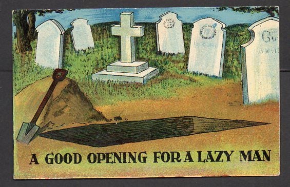 Lazy Man postcard Carousel 1