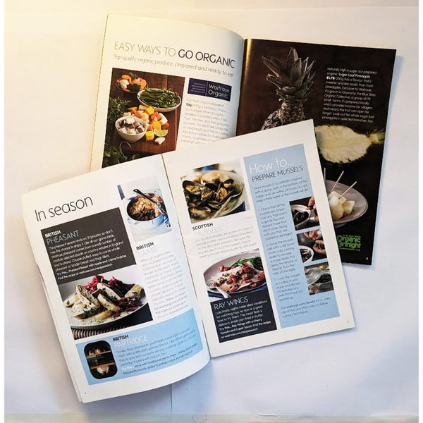 2x Vintage Waitrose UK Good Food Magazines • 2008 • In Season • Products • Ideas Carousel 2