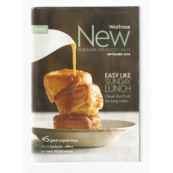 2x Vintage Waitrose UK Good Food Magazines • 2008 • In Season • Products • Ideas Carousel 4