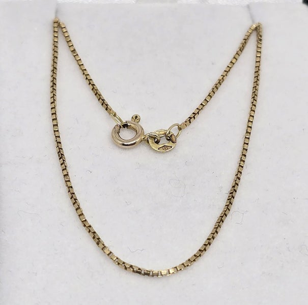 Vintage 14ct gold box chain - 46cm Carousel 1