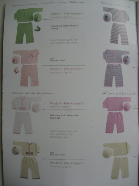 BABY CROCHET PATTERNs CLECKHEATON Tops Jacket Jumper Cardigan Pants Carousel 2