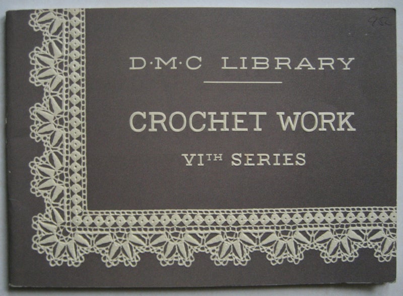 DMC LIBRARY CROCHET WORK BOOK 6th Series Instruction Book EDGINGS Carousel 1