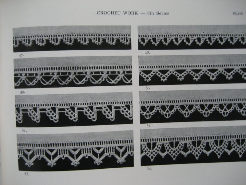 DMC LIBRARY CROCHET WORK BOOK 6th Series Instruction Book EDGINGS Carousel 2