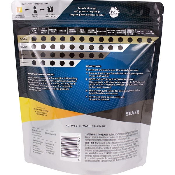 Active Silver Dishwasher Tablets Lemon 45pack Carousel 2