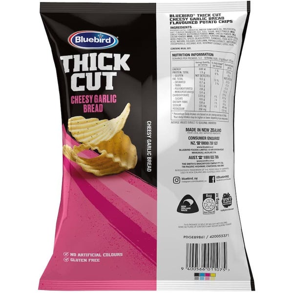 Bluebird Thick Cut Chips Cheesy Garlic Bread Carousel 2
