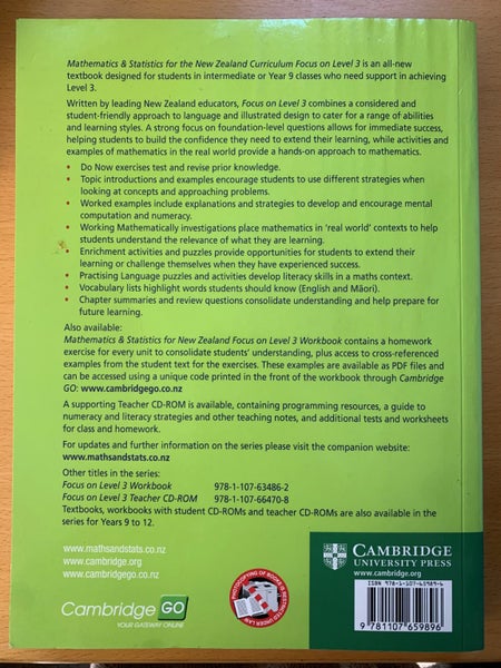 Mathematics & Statistics for the New Zealand Curriculum, Focus on Level 3 Carousel 2