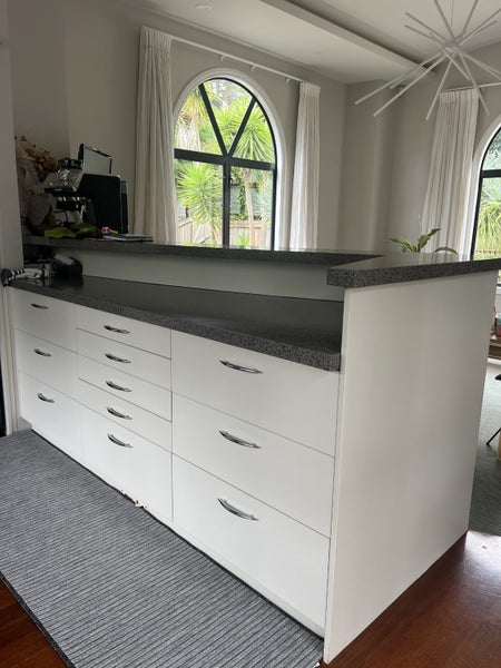 $1 reserve! Solid Kitchen Counter with Storage – Must Go! Carousel 1
