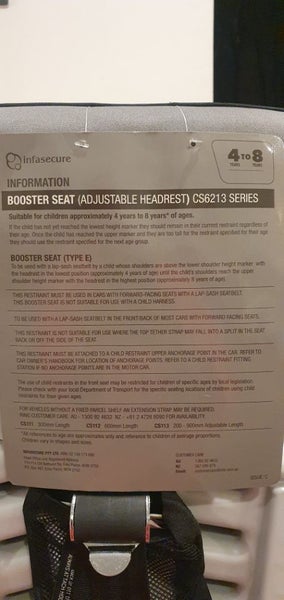 Infasecure Booster Car Seat (Years 4 to 8) Carousel 7