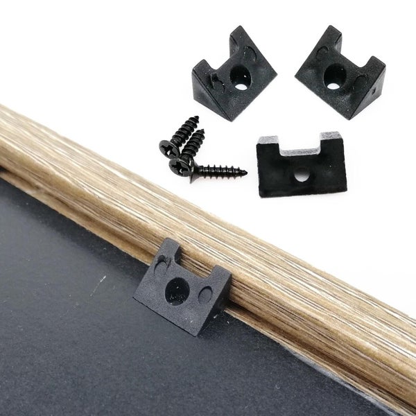 50X Black Plastic Picture Photo Frame Back Board Backboard Hold Clip Snap Fixing Carousel 1