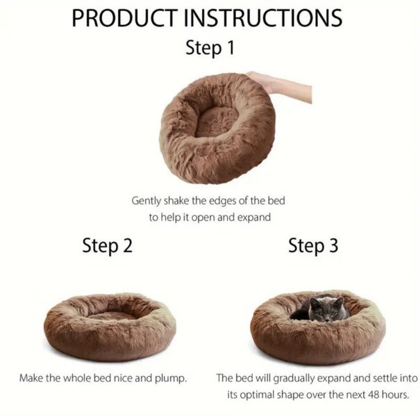 ~*New*~ Round Cozy Pet Bed for Dogs Carousel 2