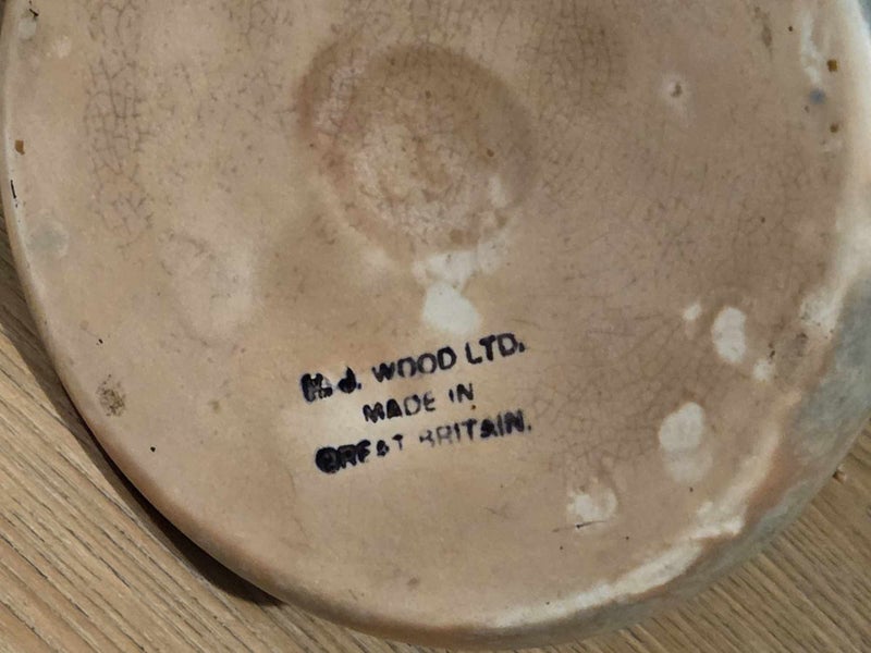 Art Deco " H. J. Wood Ltd " Pottery English Tall Mottled Jug Carousel 2