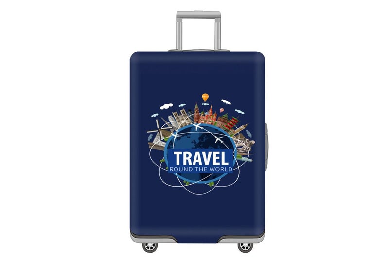 Luggage Cover Washable Suitcase Cover Anti-Scratch Fits 18-21inch Luggage -Navy Carousel 2