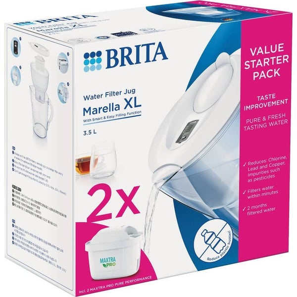 Brita Marella Water Filter Starter Pack Xl White Carousel 1