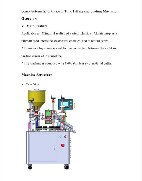 Ultrasonic Tube Filling and Sealing Machine Carousel 2