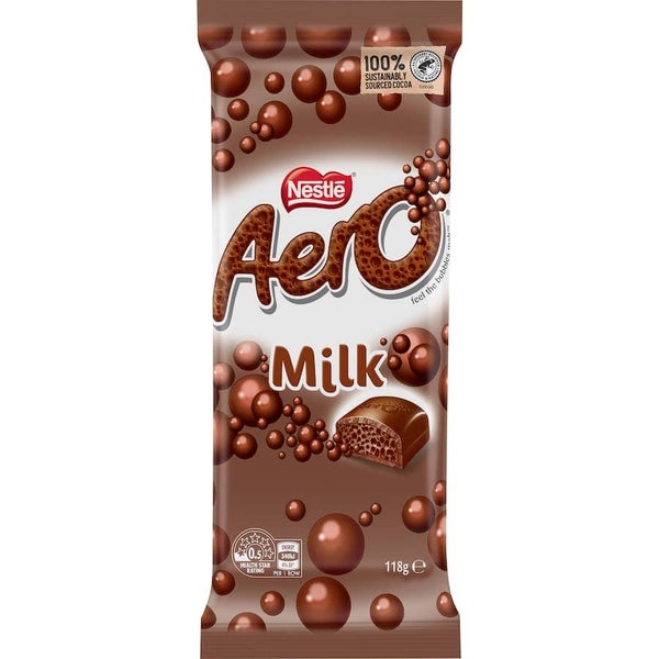 Nestlé Aero Chocolate Milk Block 118g Carousel 1