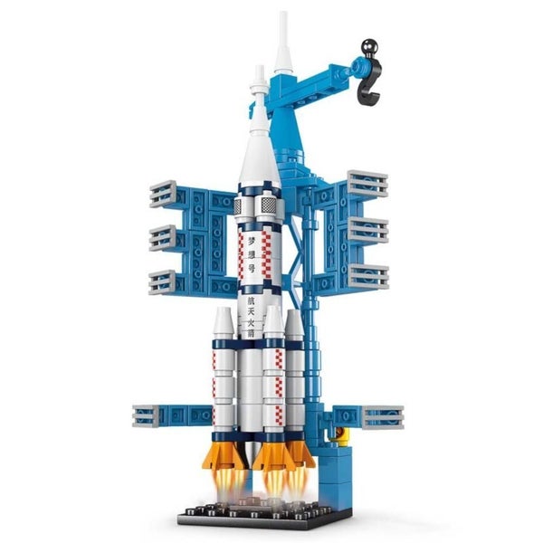 1set DIY Space Rocket Building Blocks Launch Center Base Puzzle Model Set Bri... Carousel 11