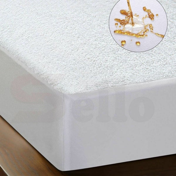 Terry Cotton Fully Fitted Waterproof Mattress Protector King Single Size Carousel 20