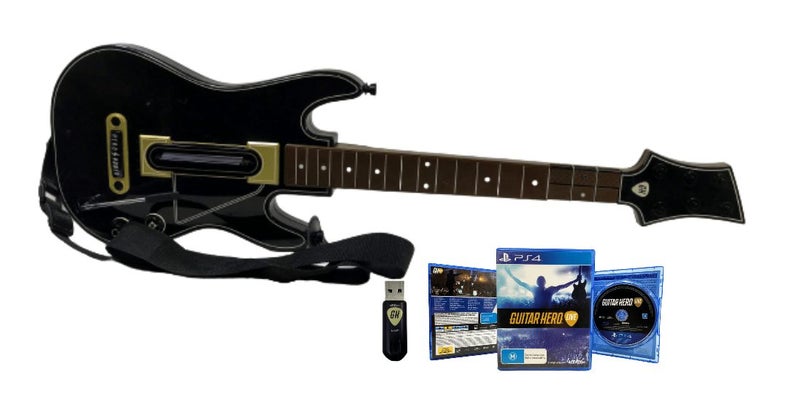 Guitar Hero Live PS4 (COMPLETE BUNDLE) GUITAR + DONGLE (No Game) Carousel 1