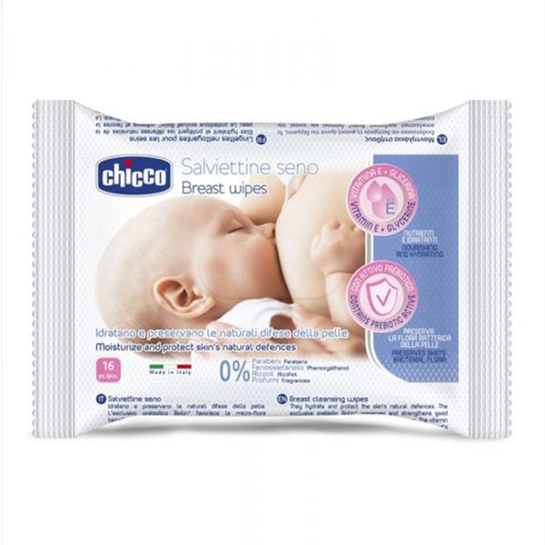 Chicco Mother Cleansing Breast Wipes, 16 Pieces Carousel 1