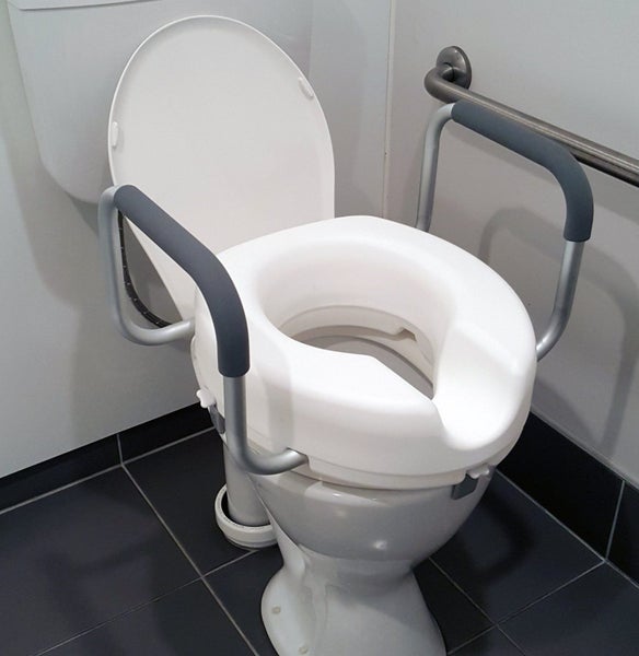 Toilet Seat Raiser with Removable Armrests - 3 or 5 Inch Raise Carousel 1
