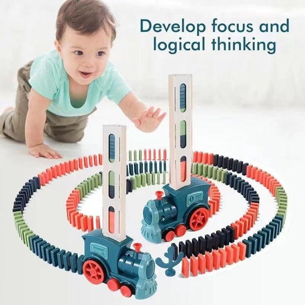 Automatic Domino Blocks Train Toy Carousel 9