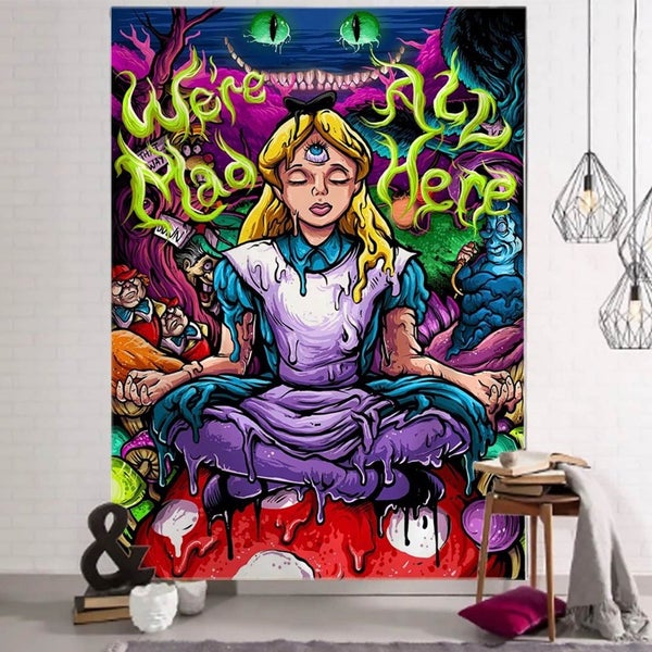 We're all Mad Here Wall Tapestry Carousel 1